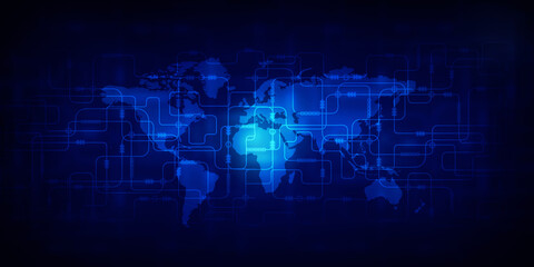 2d illustration world map abstract background
