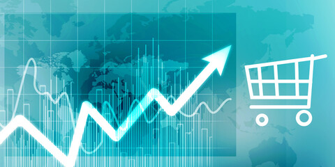 2d illustration Shopping Cart concept