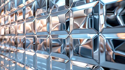 Shiny Metallic Wall Panels