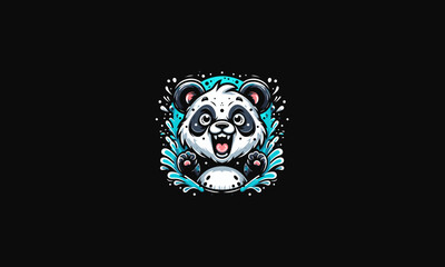 panda angry vector illustration artwork design