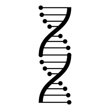 Dna icon on white background