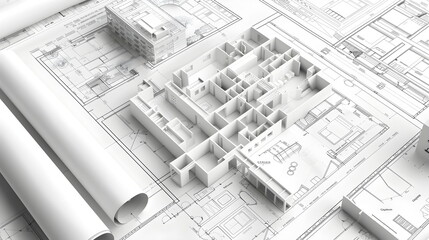 Architectural Model Design Blueprint Planning Construction Project Development