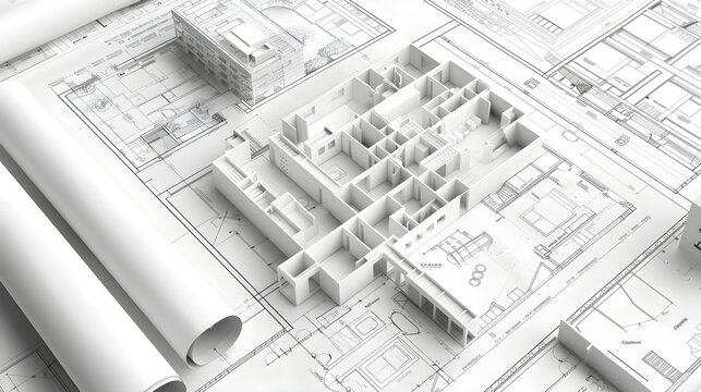 Architectural Model Design Blueprint Planning Construction Project Development