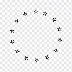 Fototapeta premium star in circle isolated on white background vector illustration. stars in round circular emblem. Stars in circle icon vector.