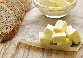 organic butter for food on the table