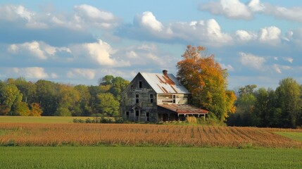 Obraz premium Savannah landscape lit by the setting sun