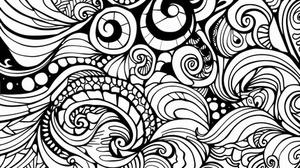Fototapeta premium Adult colouring book page