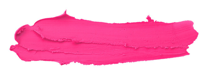 Pink plasticine brush isolated on transparent background.