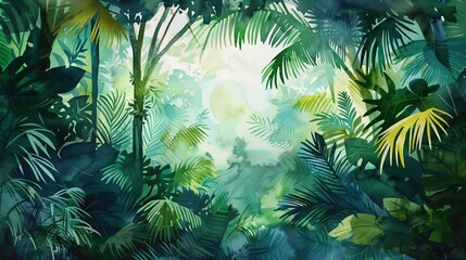discovering natures hidden treasures in a lush forest watercolor illustration