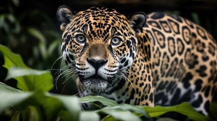 Obraz premium jaguar in its natural habitat - rainforest animal