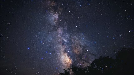 Fototapeta premium Long exposure of andromeda galaxy AI generated