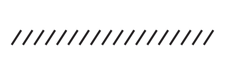 Slash line. Border with diagonal lines. Angle of tilt stripes. Diagonal parallel lines slash divider tilt strip geometric border vector.