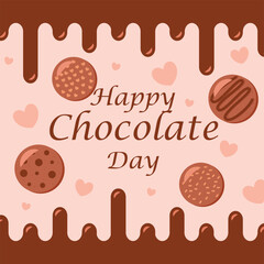 World Chocolate Mint Day Vector Illustration. Suitable for greeting card, poster and banner. ! A day dedicated to the delicious and refreshing combination of rich chocolate and cool, minty flavor