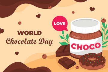 World Chocolate Mint Day Vector Illustration. Suitable for greeting card, poster and banner. ! A day dedicated to the delicious and refreshing combination of rich chocolate and cool, minty flavor