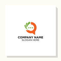 cosult and tech logo design, communication digital logo concept, call center logo template