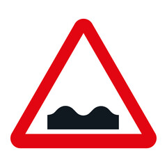 DANGER TRAFFIC SIGNS OF SPAIN, P-15 - Irregular profile - SVG