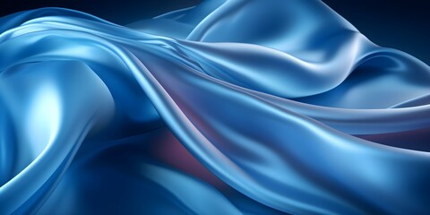 Obraz premium Blue 3D technology background with abstract aurora silk design. Concept Technology, 3D, Blue background, Abstract design, Aurora silk