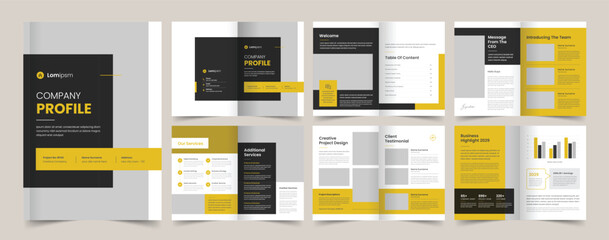 Company Profile Layout, Annual Report, Business Template