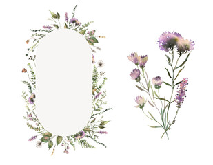 Watercolor floral illustration set - green leaf Frames collection, for wedding stationary, greetings, wallpapers, fashion, background. Eucalyptus, green leaves, etc. High quality PNG  illustration.