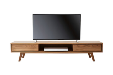 scandinavian tv stand isolated background