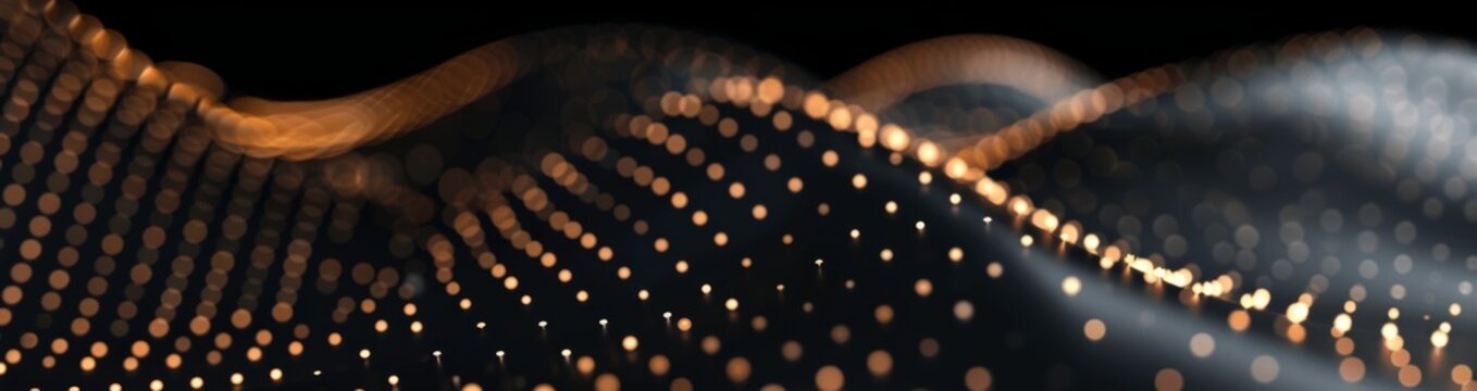 A modern abstract tech background with little yellow squares. A dark black grey business backdrop. Crypto currency style. HUD modern banner. Luxury diamond design. Geometric Blockchain illustration.