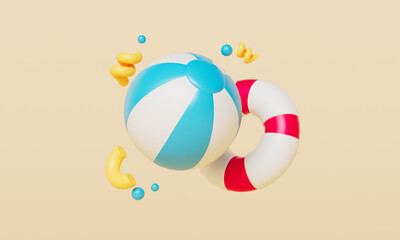 여름 비치 볼 튜브 Summer Beach Ball and Tube