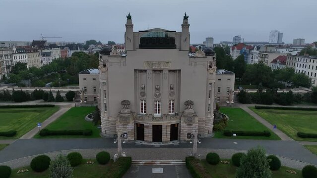 Staatstheater Cottbus, a theater house in Cottbus, Germany.