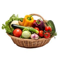 basket with vegetables