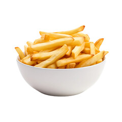 french fries on white background