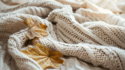 Cozy Sweater Weather, close-up realistic photograph