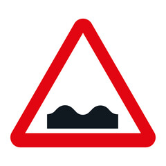 DANGER TRAFFIC SIGNS OF SPAIN, P-15 - Irregular profile
