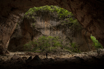 An impressive cave on the Garganta verde hike, Cádiz, Spain.