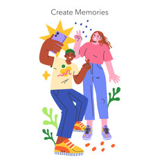 YOLO concept Flat Vector illustration.