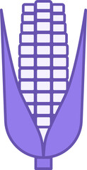 Colored Corn Icon. Vegetarian Food Vector Icon. Healthy Eating. Vegetables Concept