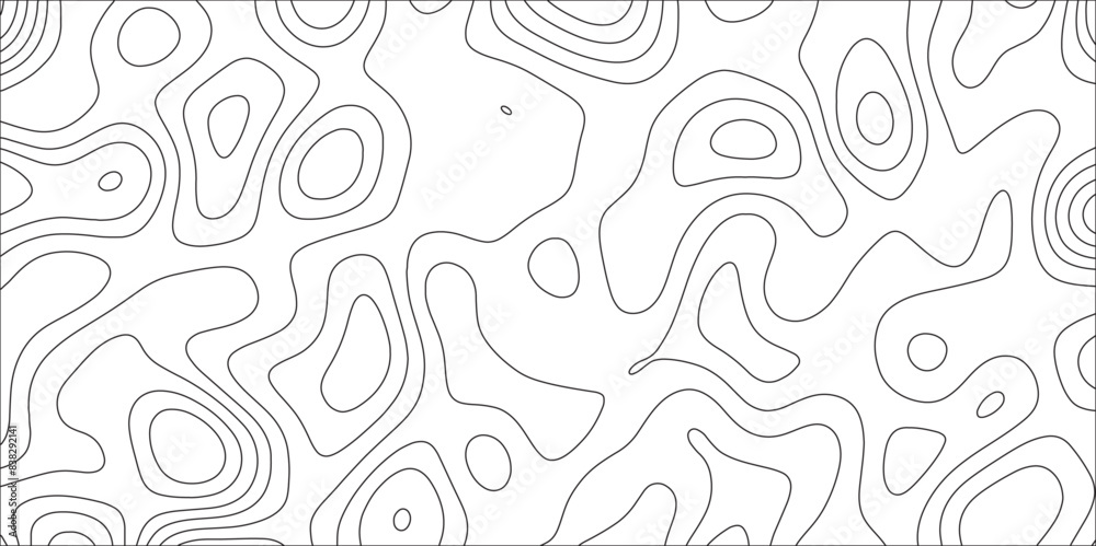 Aufkleber Topographic elevation assignments map background geographic line. Geographical map shades with wavy pattern. Contour line light topographic curvy wave mountain reef. 