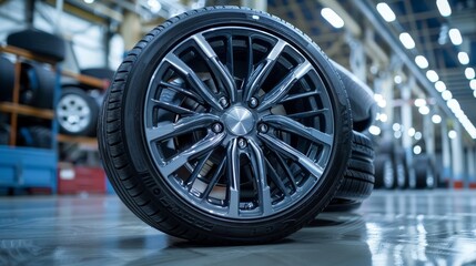 new tires for male tire changer at service center or auto shop