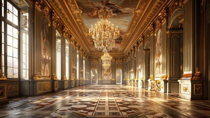 Fototapeta premium stockholms crown jewel majestic panorama of the royal palace concept illustrations