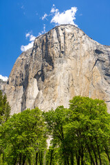 Views of El Capitan in Yosemite National Park taken from the valley floor in the meadow. Pictures taken during the summer,