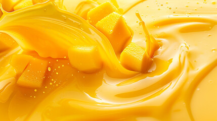 yellow mango pure cut out