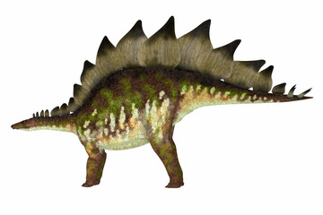 Stegosaurus Dinosaur Side View - Stegosaurus was an armored herbivorous dinosaur that lived in North America during the Jurassic Period.