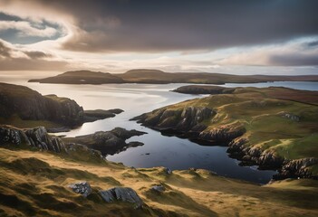 Obraz premium A view of the Island of Lewis and Harris in Scotland