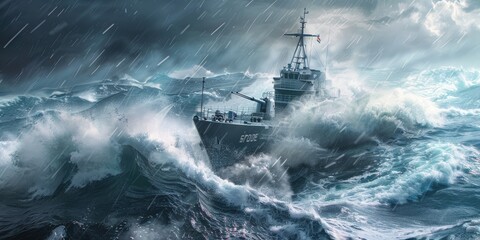 Soldiers and Ship in Explosive Conflict