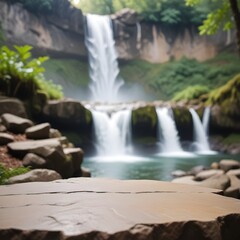 Empty rock table for product placement podium or pedestal 
