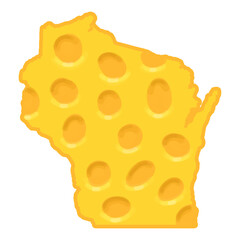 The State of Wisconsin Made of Delicious Cheese