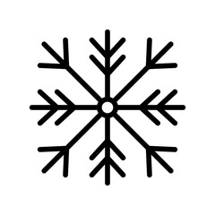 Snowflake line icon. Winter season icon. Winter icon isolated on white background. Transparent background, minimalist symbol. Vector images