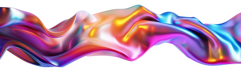 Obraz premium Abstract colorful liquid swirl with vibrant gradients in isolated on transparent background