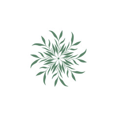 Botanical logo design vector with creative flower concept