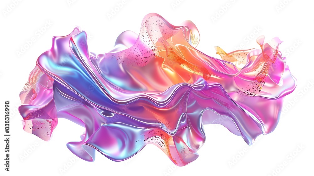 Poster abstract colorful fluid art with vibrant gradients, creating a dynamic and mesmerizing visual effect