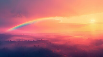 rainbow over the sky