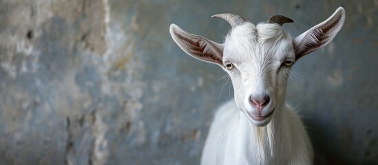 Goat at the kitchen. Generative AI